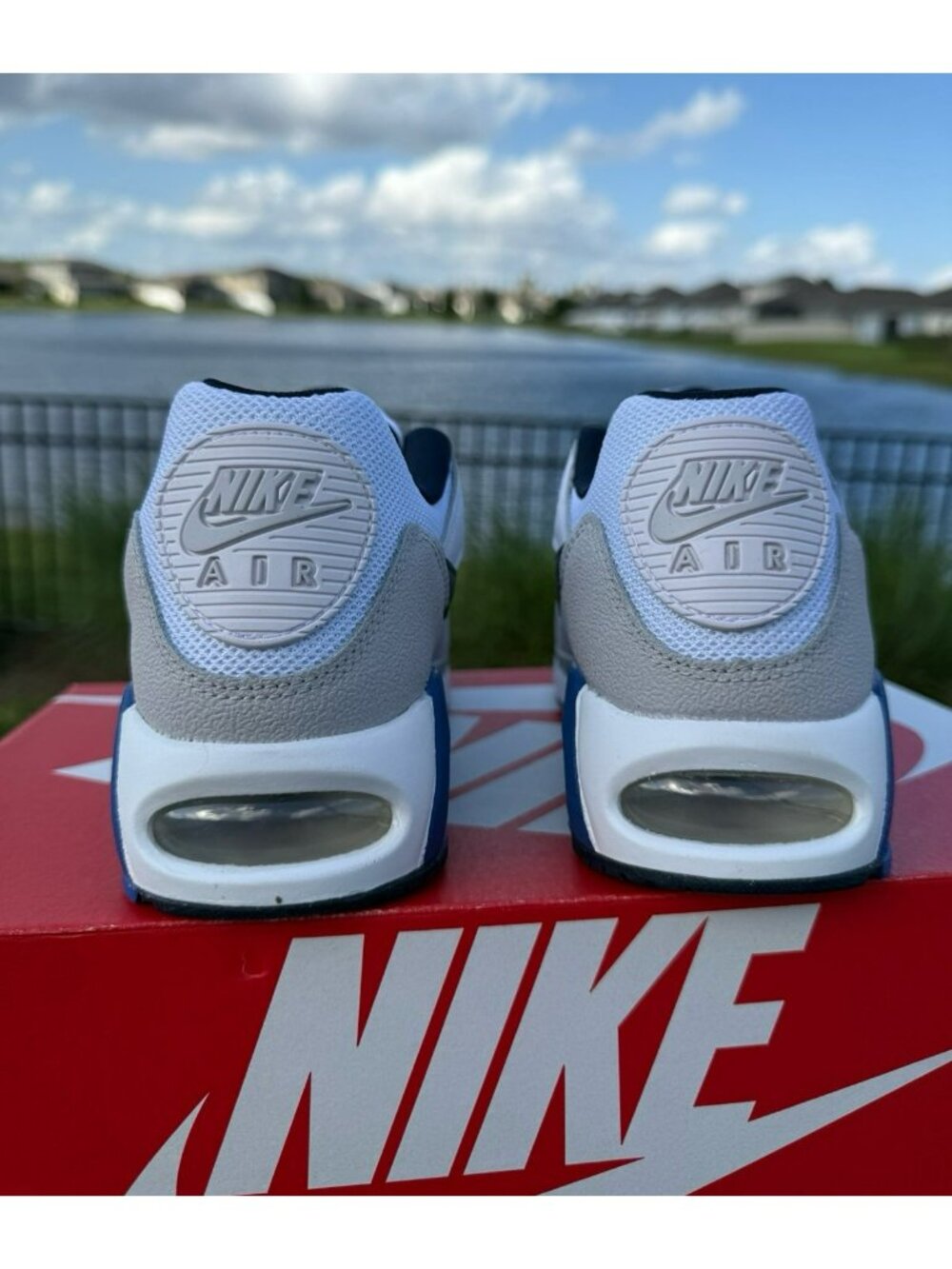 8.5 WOMEN'S NIKE AIR MAX CORRELATE WHITE / BLUE 511416-126 SNEAKERS SPORTSWEAR - Picture 5 of 9